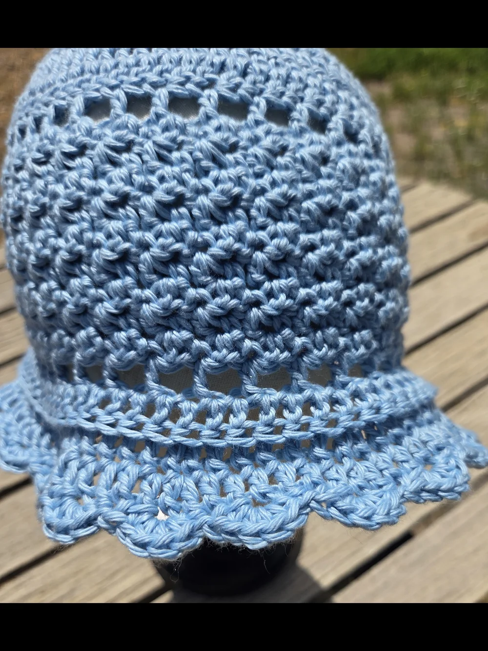 Artisan Handmade Lightweight Pima Cotton Blend Crochet Boho Summer Bucket Hat
